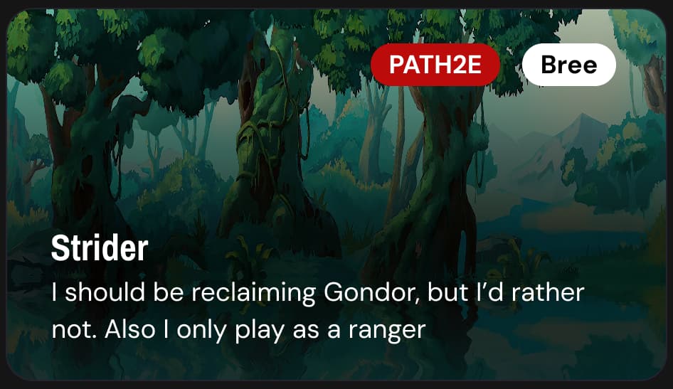 Example of a player profile on Groupfinder