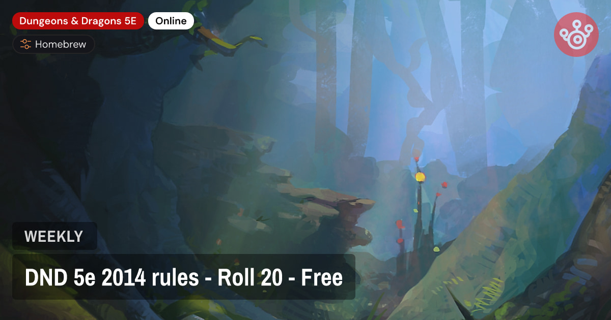 DND 5e 2014 rules - Roll 20 - Free